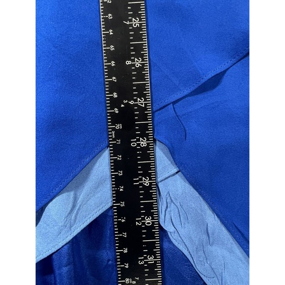 Mason Womens Sleeveless Tiered High Low Dress Blue Size 2 Silk - Picture 6 of 14